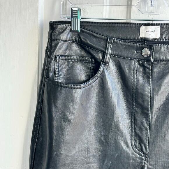 Artizia Wilfred The Melina High Waisted Vegan Leather Pants - Picture 5 of 9